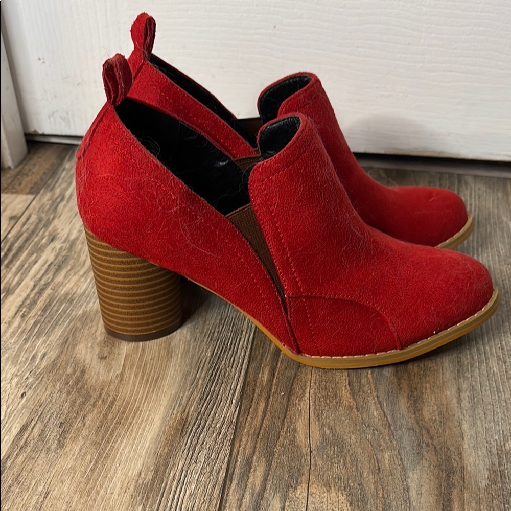 Women's Red Ankle Boots